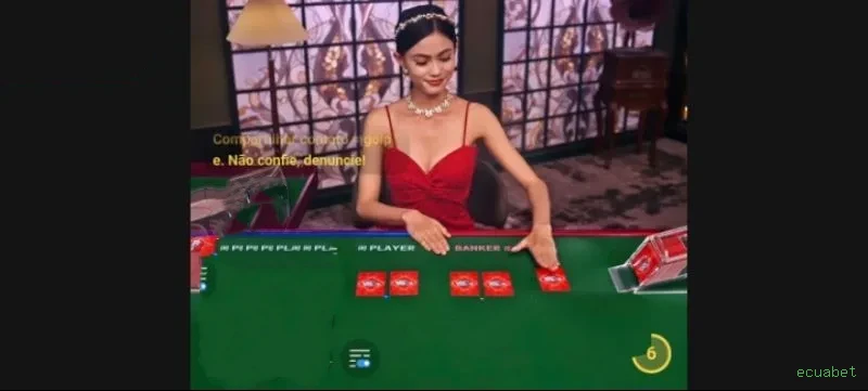 Interface do cassino ao vivo